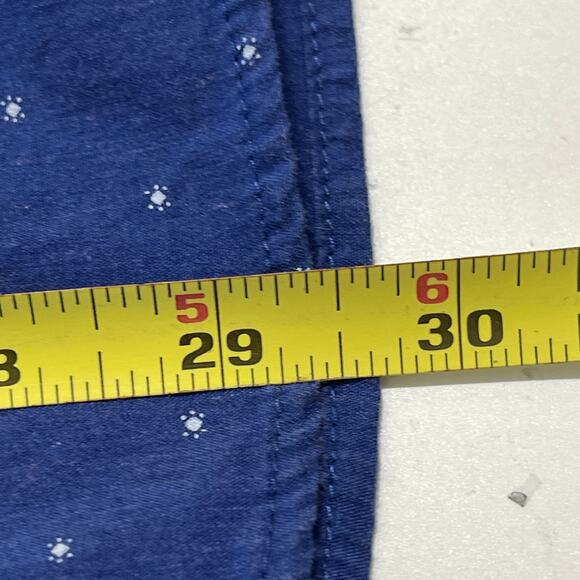 Old Navy Button Up Shirt Men Size L Blue All Over Print Long Sleeves Cotton - Picture 5 of 6